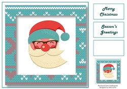 Hipster Christmas - Santa 8x8
