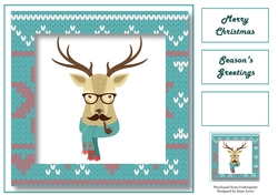 Hipster Christmas - Stag 8x8