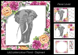 Wild Watercolour Floral - Elephant