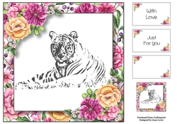 Wild Watercolour Floral - Tiger 8x8