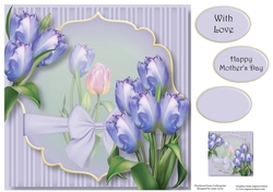 Blue Tulips Beauty 8x8