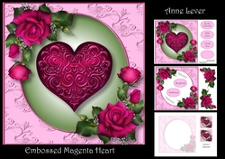 Embossed Magenta Heart