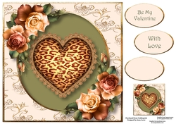 The Leopard Print Heart 8x8