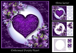 Embossed Purple Heart