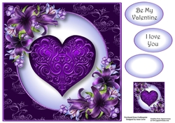 Embossed Purple Heart 8x8