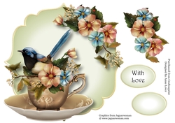 Magic Garden Teacup & Saucer - Shaped Topper