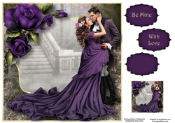 Frankly My Dear.....Purple Roses 8x8