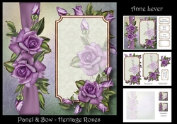 Panel & Bow - Heritage Roses