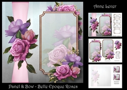 Panel & Bow - Belle Epoque Roses