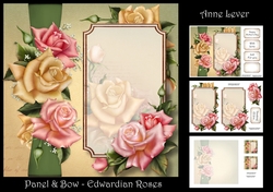 Panel & Bow - Edwardian Roses