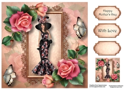Lady Of Elegance - Peach Melba Rose 8x8
