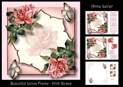 Beautiful Lotus Frame - Pink Roses