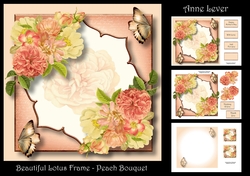 Beautiful Lotus Frame - Peach Bouquet