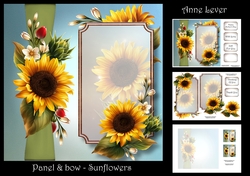 Panel & Bow - Sunflowers