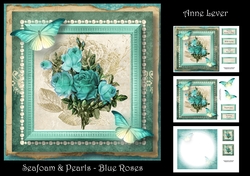 Seafoam & Pearls - Blue Roses
