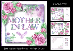 Soft Watercolour Roses - Mother In Law