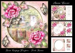 Rose Cottage Flutters - Pink Roses