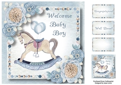 Welcome Baby Boy 8x8