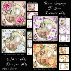 Rose Cottage Flutters Bumper Kit