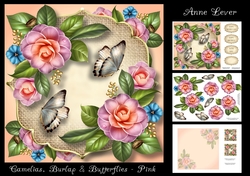 Camelias, Burlap & Butterflies