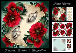 Poppies, Burlap & Butterflies