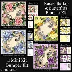 Roses, Burlap & Butterflies Bumper Kit