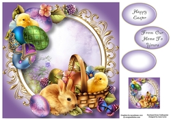 Elegant Easter - Bunny & Chicks 8x8