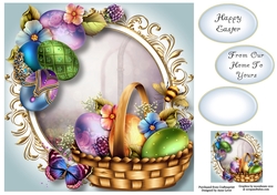 Elegant Easter - Basket Of Eggs 8x8