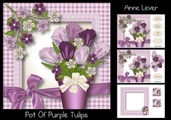 Pot Of Purple Tulips