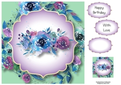 Beautiful Twilight Florals 8x8
