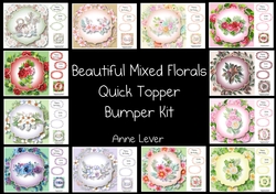 Beautiful Mixed Florals Quick Topper Bumper Kit