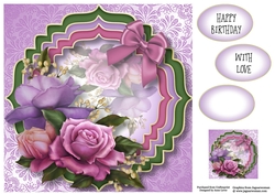 Trio Fancy frame - Belle Purple 8x8