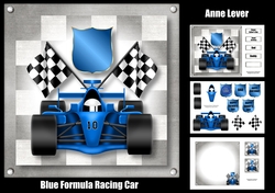 Blue Fornula Racing Car (dad, fathers day)