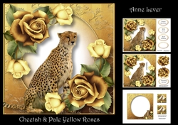 Cheetah & Pale Yellow Roses