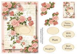 Shabby Vintage - Beautiful Pink Roses A5