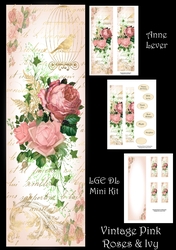 Vintage Pink Roses & Ivy Lge DL