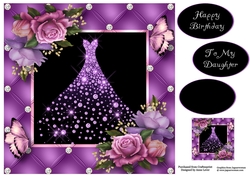 The Diamond Gown - Purple 8x8