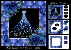 The Diamond Gown - Blue