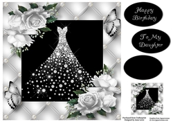 The Diamond Gown - White 8x8