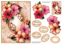 Gilded Frame & Hibiscus A5