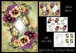 Gilded Frame & Muted Pansies