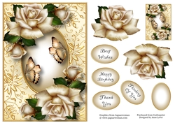 Gilded Frame & Antique Roses A5