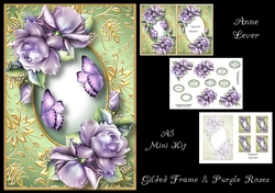 Gilded Frame & Purple Roses