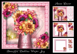 Beautiful Dahlias Water Jug