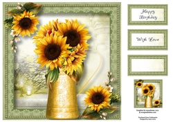 Sunflowers Water Jug 8x8