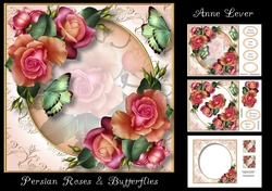 Persian Roses & Butterflies