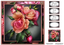 Persian Roses 8x8