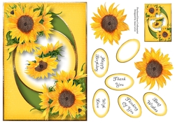 Centre Circle Sunflowers A5