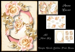 Centre Circle Golden Pink Roses