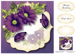 Chrysanthemum Corner - Pretty Purple 8x8